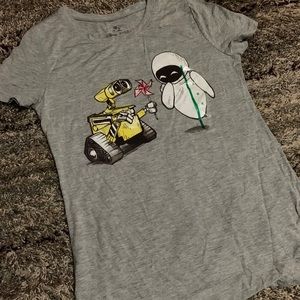 Brand New Women Gray Disney Wally T-shirt